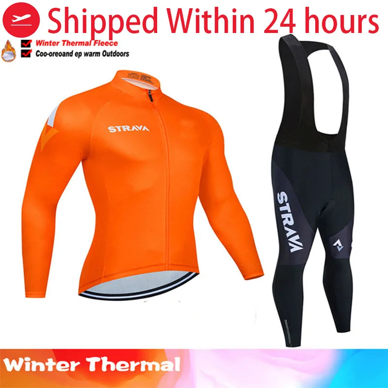 Men biking clothes retro cycling jersey winter fleece suit triathlon bib outfit shirt pants set