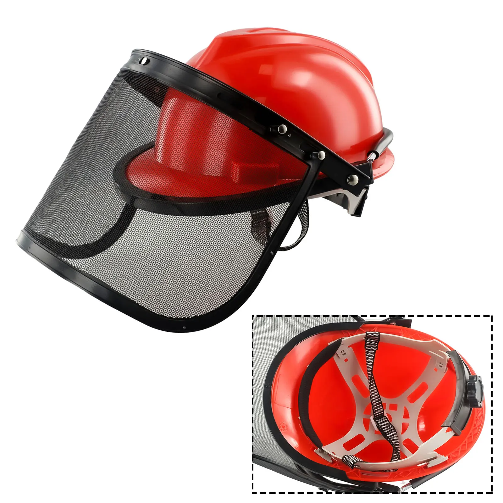 Chainsaw Safety Helmet Cover Mesh Full Face Mesh Splash Proof Face Screen Safety Protective Mask Lawn Mower Trimmer face shield mask safety helmet garden trimmer helmet
