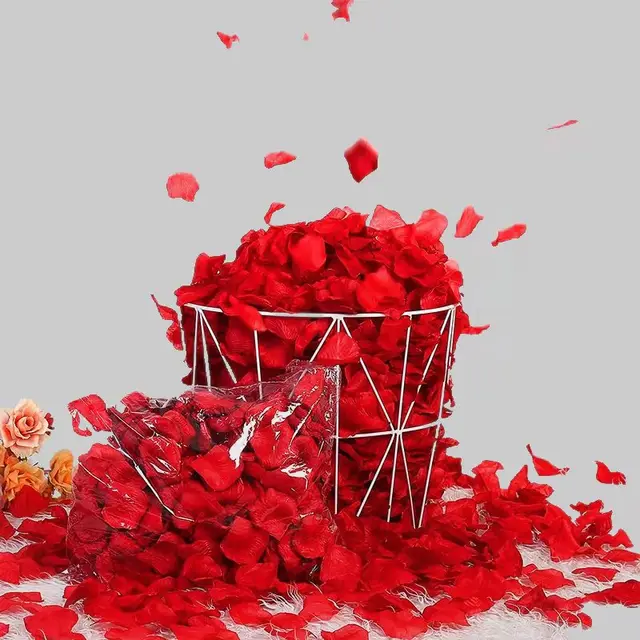 1000 pièces faux pétales de Rose artificiels coloré Simulation soie pétale de Rose pour la saint valentin fête de mariage décoration romantique 3