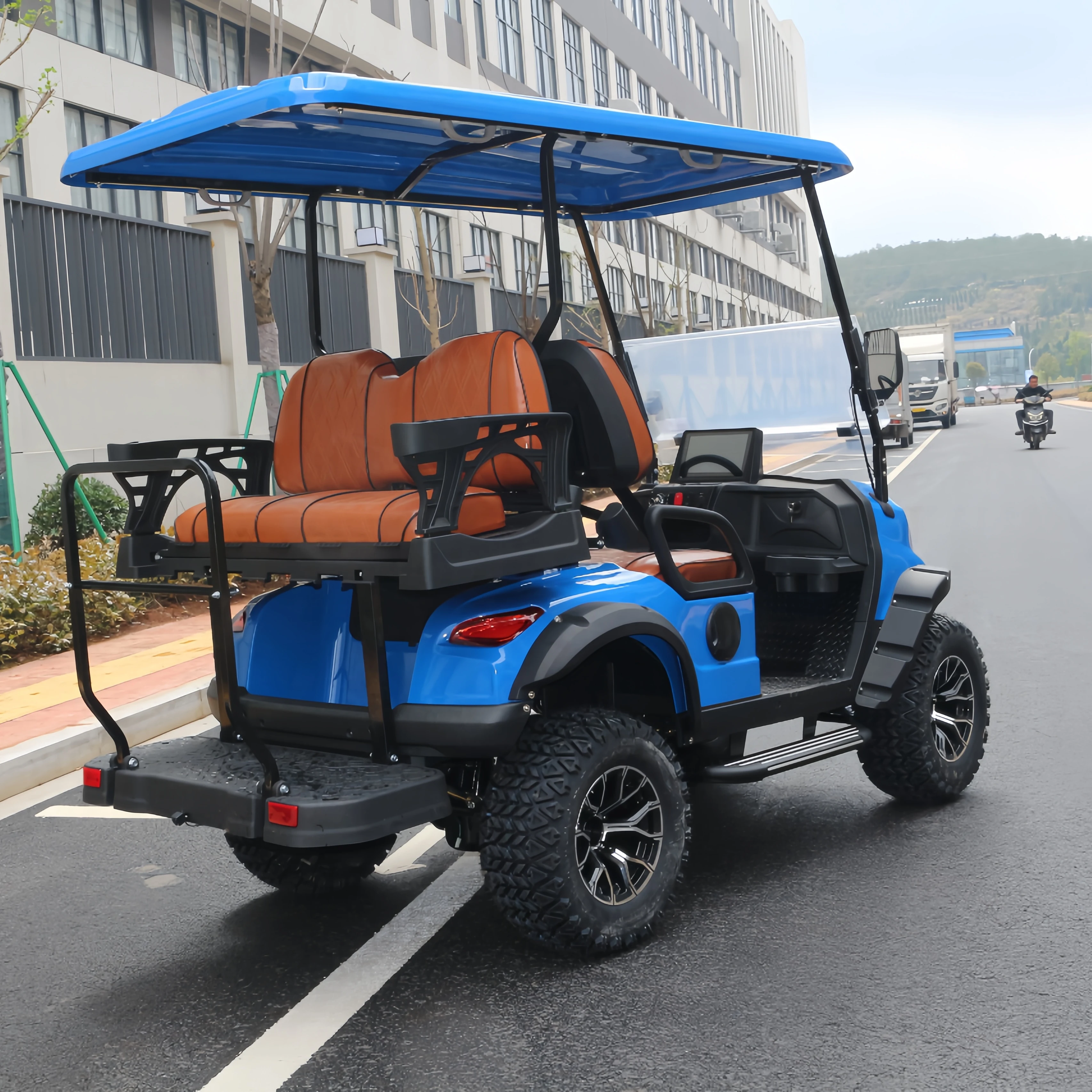 High-Chassis 48V Lithium Battery Electric Golf Cart AC Motor Off-Road Buggy 4-6 Seats New Condition D.O.T. Certified Steel