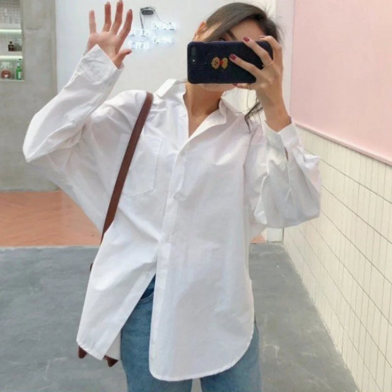 قمصان نسائية كلاسيكية بأكمام طويلة موضة 2024 بلوزة...