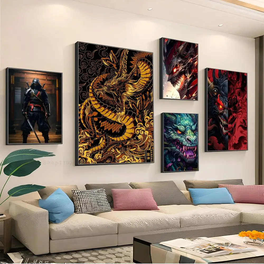 

Japan Oni Poster Paper Print Home Living Room Bedroom Entrance Bar Restaurant Cafe Art Painting Decoration