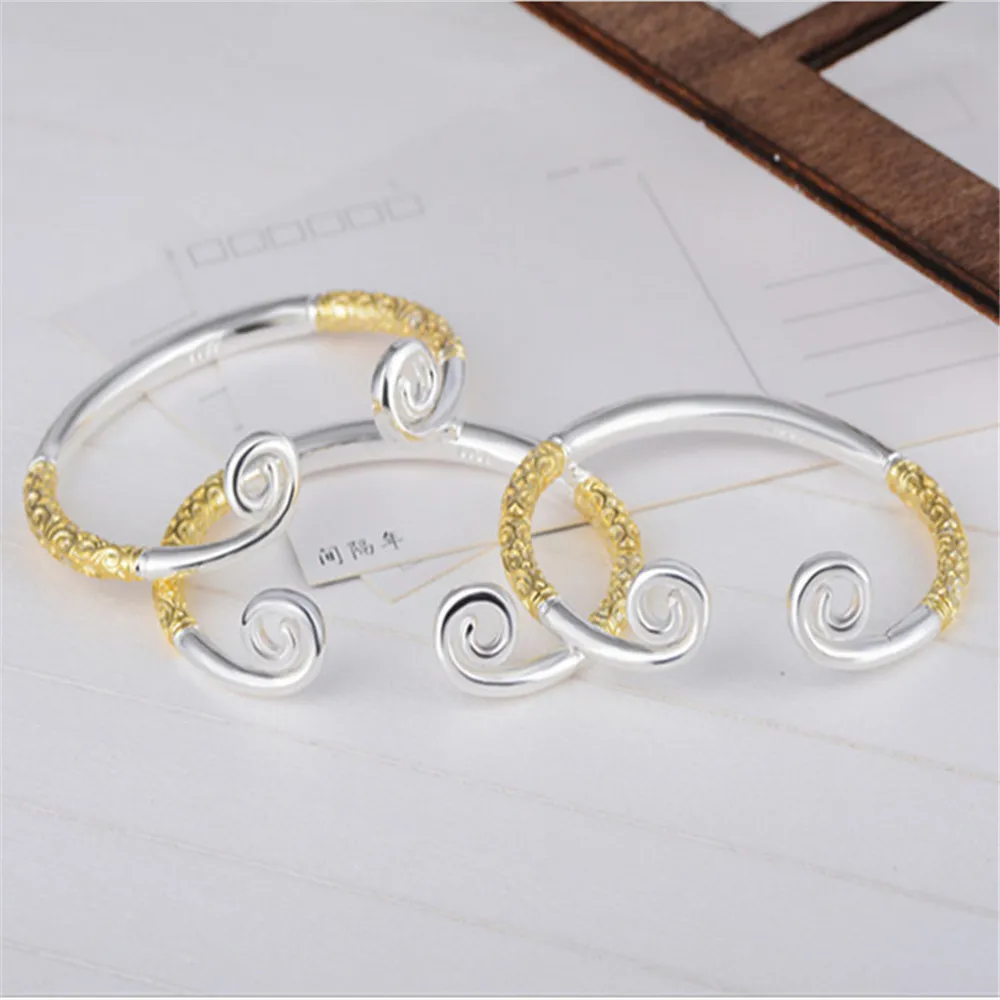 Adjustable Explosivea Couple Bracelet Tight Hoop Curse Bracelet Monkey King Thai Silver Bracelet Couple Student Retro Jewelry 4