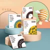Montessori Baby Visual Stimulation Cards Black White Baby Cards High Contrast Flash Card Learning Educational Toys for Children 3