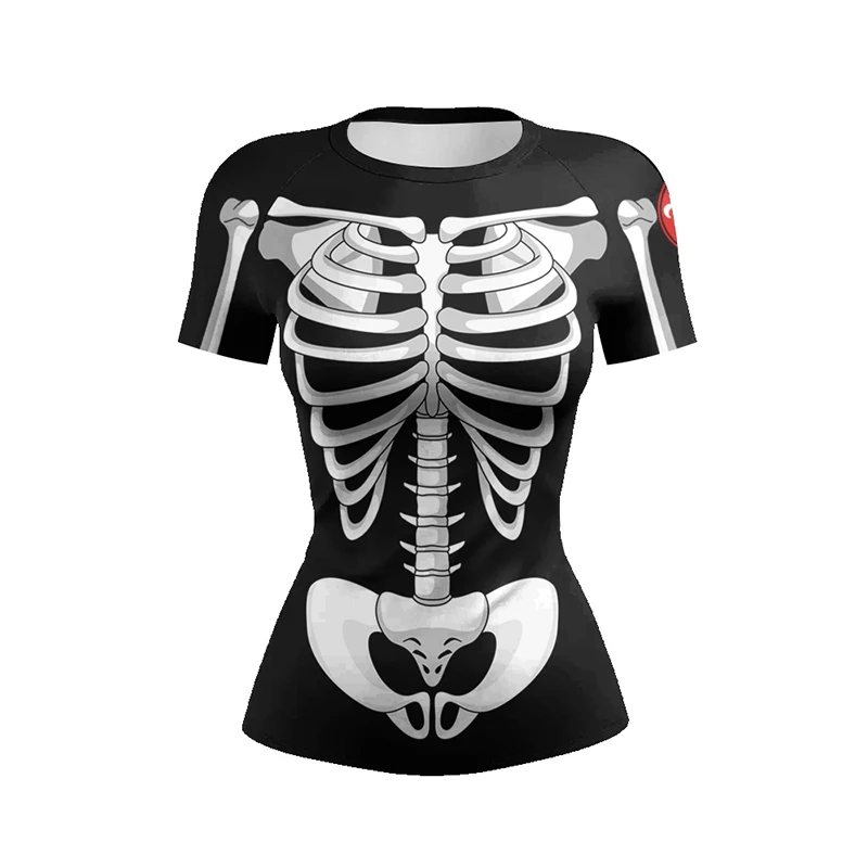 MMA Compression Rashguard T shirts Women's Anime Movie Gym Bodybuilding Yoga T-shirt Slim Tight Tops Sport Boxing Shirts Women sports apparel