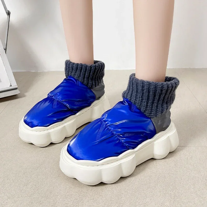 

Зимние теплые женские сапоги для снежной погоды 2023 модные женские сапоги контрастных цветов модные женские сапоги легкая и удобная повседневная обувь