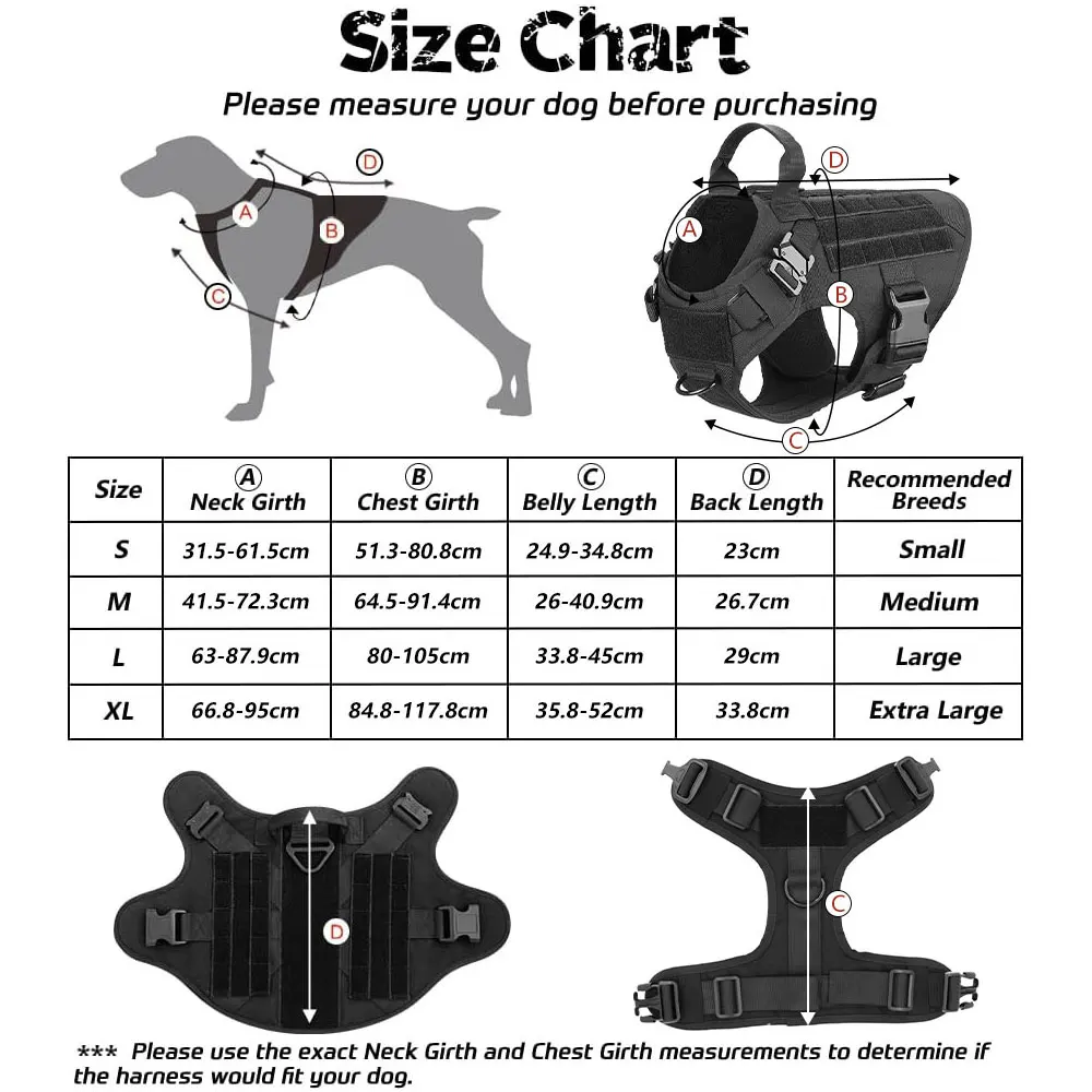 Tactical Dog Harness Military K9 Training Dog Harness for Large German Shepherd Accessories for Walking Hiking Training pet harness leash set,pet harness set,pet leash set
