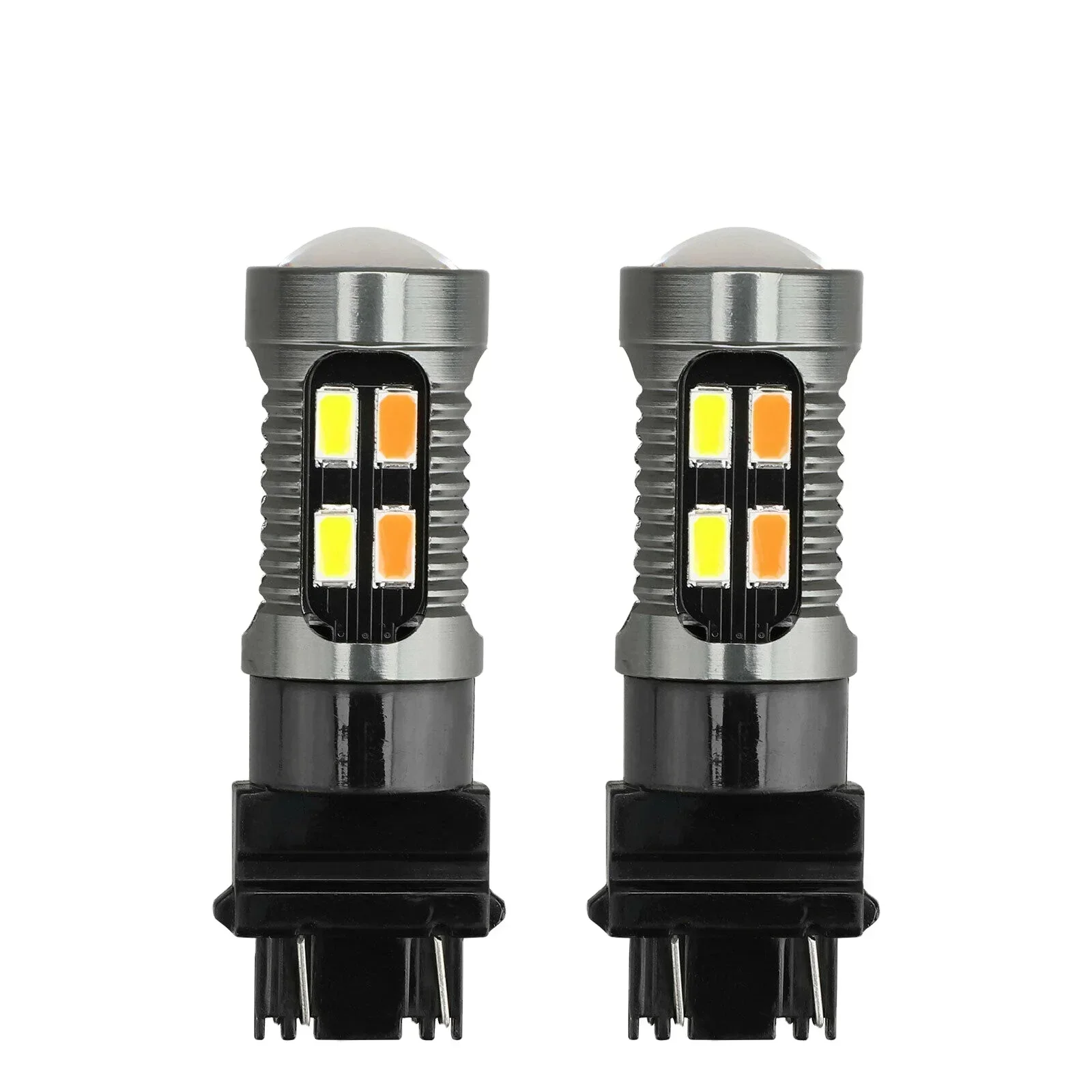 

2Pcs 3157 3156 Turn Signal Light DRL 7443 7440 1157 Car LED Bulbs White Amber Auto Driving Lights Super Bright Auto Leds 12V