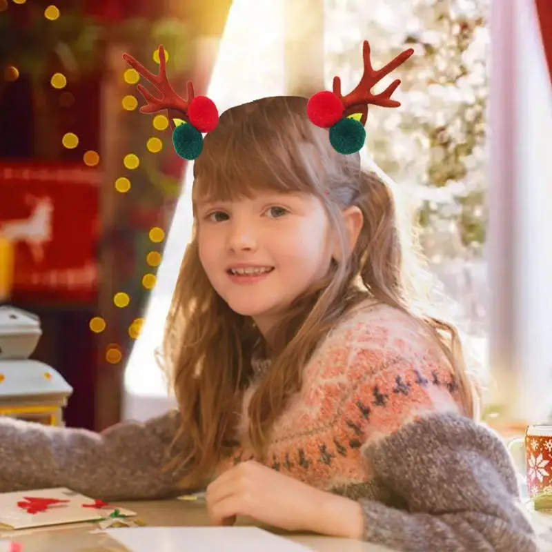 

Sdattor Рождественская заколка для волос в форме рога милая фотография для тонких волос Праздничные рождественские подарки для детей девочек женщин 2 шт.