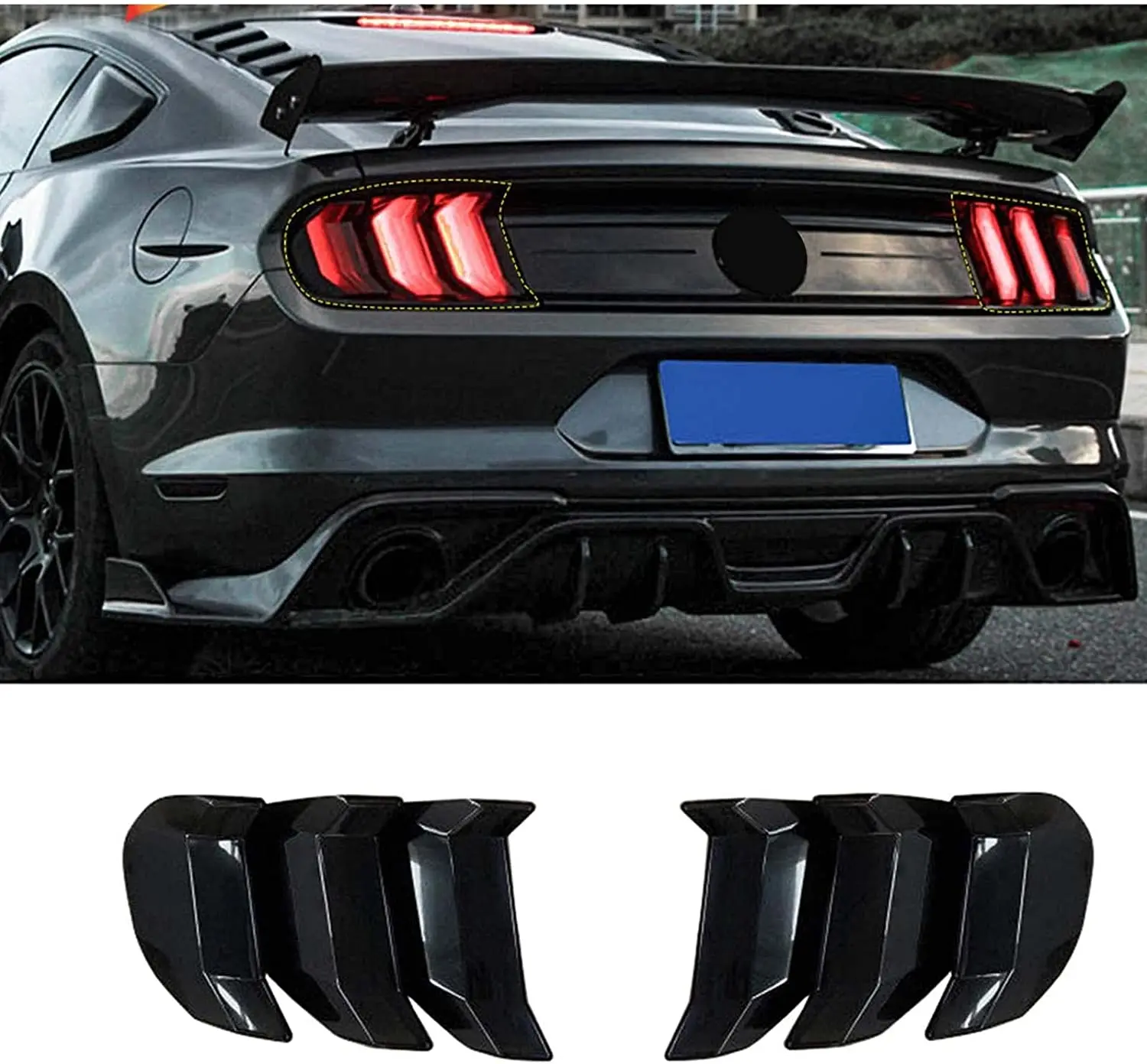 

Задний фонарь TENG MILE для Ford Mustang (2018 + дымчато-черный)