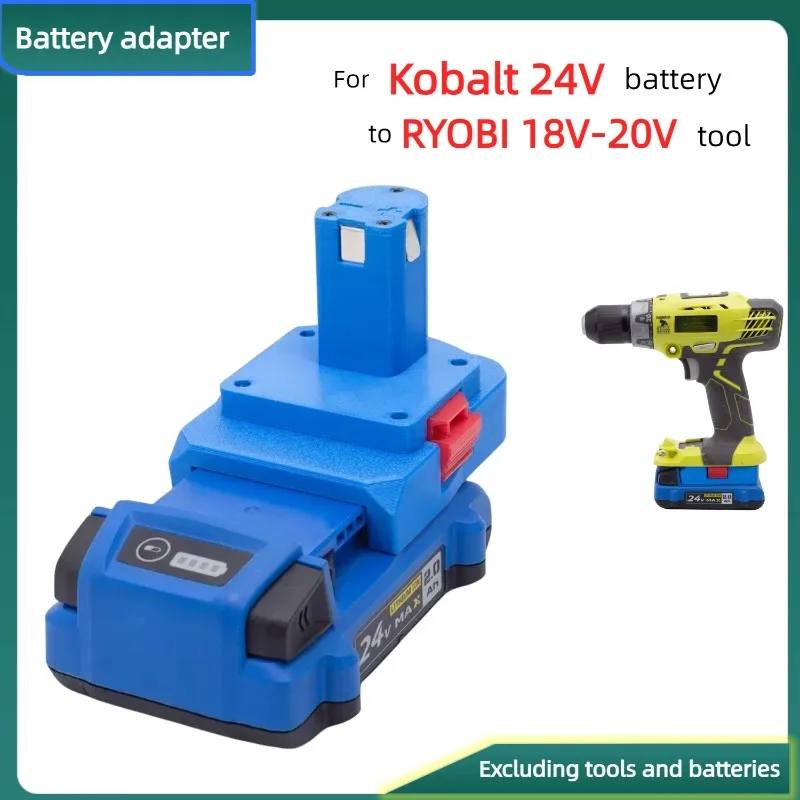 Battery Converter Adapter ,for Kobalt 24V Battery TO for RYOBI 18V-20V Cordless Drill Tool Converter (Only Adapter)