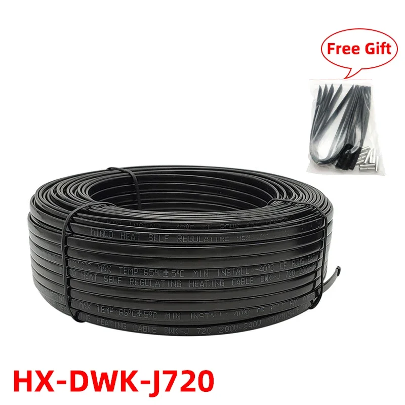 Minco Heat 220V Self Regulating Heating Cable Snow Melting Drain Water Pipe Freeze Protection Heat Trace System