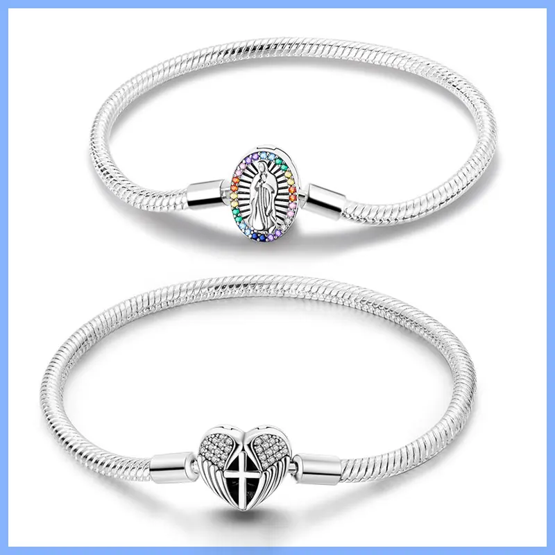 

Real 925 Silver Bracelet Fit Original Design Beads Charms Bangle DIY Jewelry Making Gift For Women Hot Sale