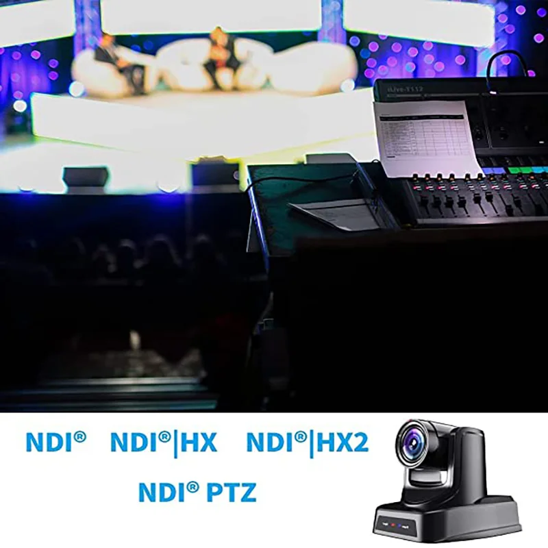 SMTAV NDI PTZ Camera,30x +8X Zoom,Outputs 30x PTZ Camera With HDMI,3G-SDI And IP Outputs,NDI HX 4.5,For Church Conference School