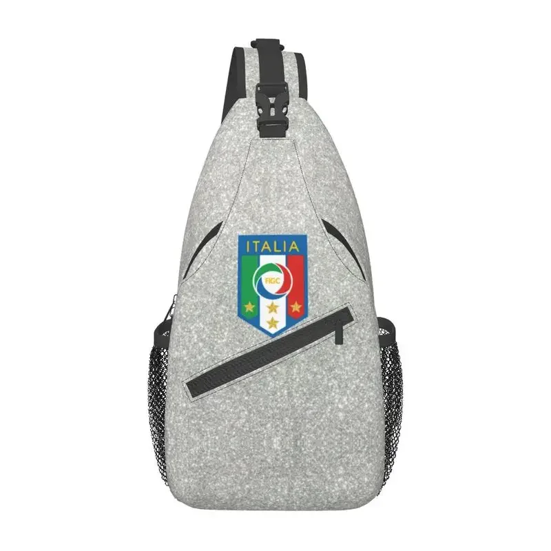 

Casual Italian Stars Football Legends Figc Crossbody Sling Backpack Men Italia Soccer Gift Shoulder Chest Bag for Travel Cycling