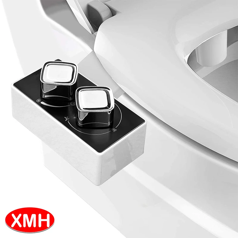 Ultra Slim Non-Electric Bidet-Self Cleaning Dual Nozzle Frontal and Rear Wash Toilet Seat Attachment Ass Sprayer