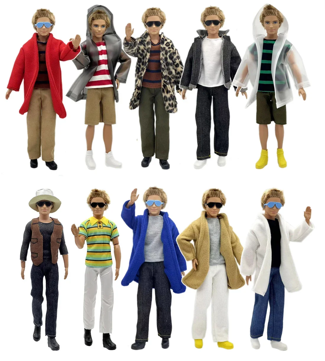 

1 Set Ken Handmade Handsome Doll Accessories Casual Wear Clothes for 30cm 12inch Ken Doll Kids Gift