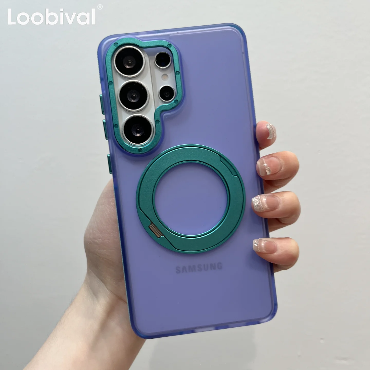 Colorful 360° Rotatable Ring Stand Shockproof Case