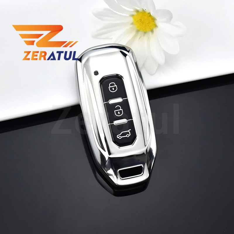 Per Ford Territory Ev Auto Smart Key Cover Case Holder 3 Pulsanti Soft Tpu Car Key Shell Fob Protector Accessori