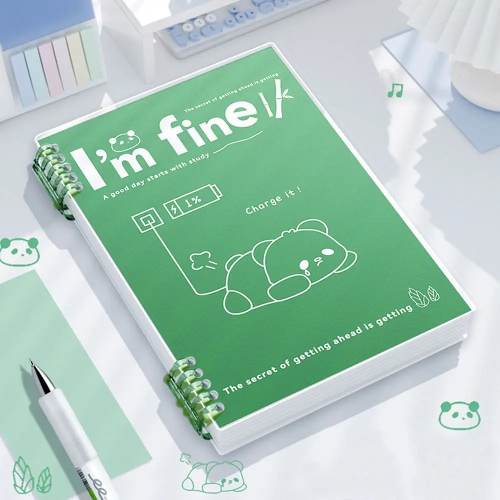 Loose-leaf Notebook 60 Sheets/120 Pages A5/B5 Puppy/Panda/Dinosaur/Capybara Horizontal Line