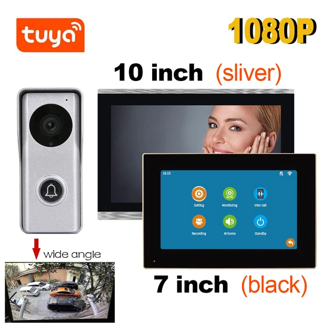 Visiophone Intelligent Sans Fil Avec Écran Tactile De 7 Pouces, Wi-fi,  Interphone Vidéo Avec Caméra Et Sonnette Filaire 1080p, Tuya - AliExpress