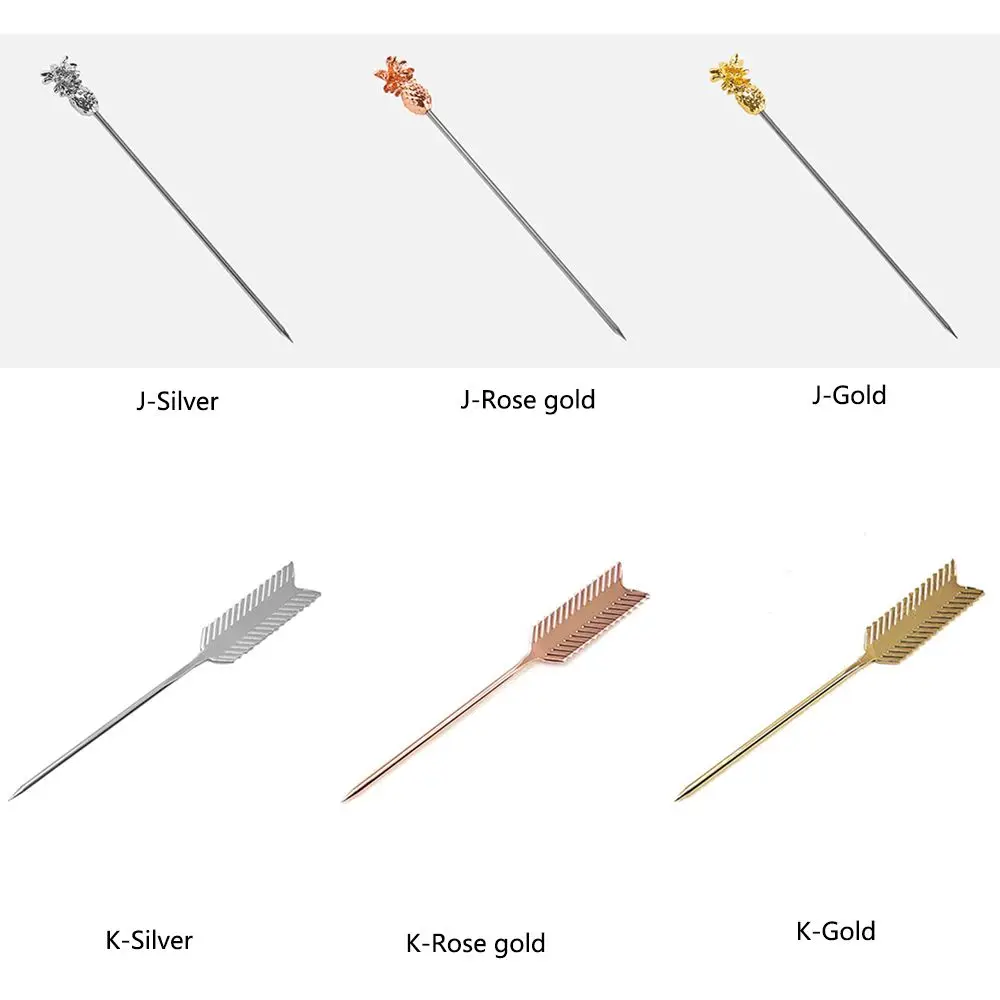 Stainless Steel Cocktail Picks Reusable Metal Fruit Sticks Bar Tools Drink Stirring Sticks Martini Picks Party Wedding Accessory cocktail skewers