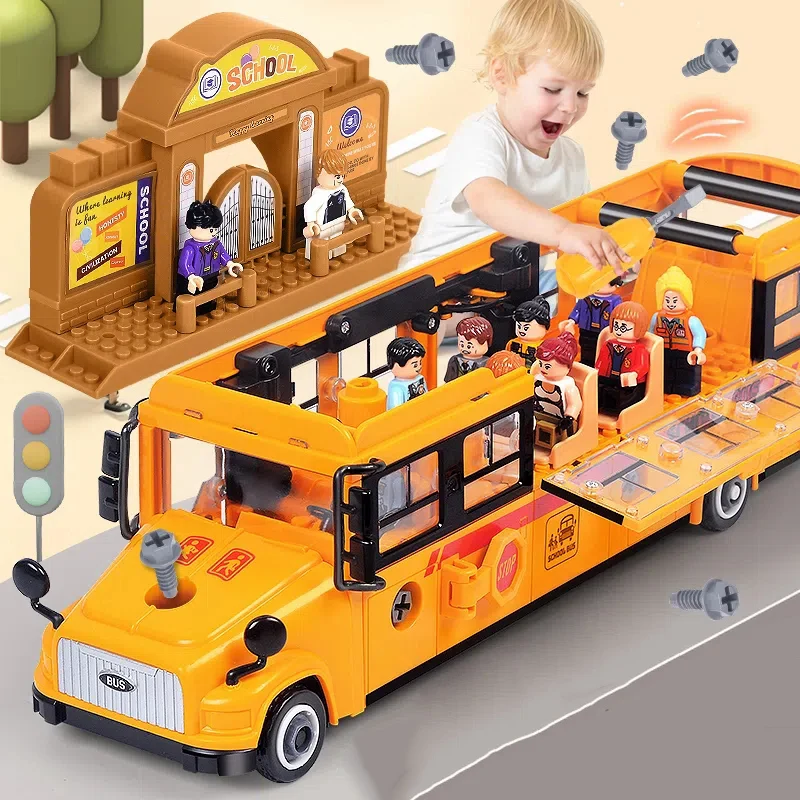 Simulation Large Inertia School Bus Toy Bus School Bus Bus Model