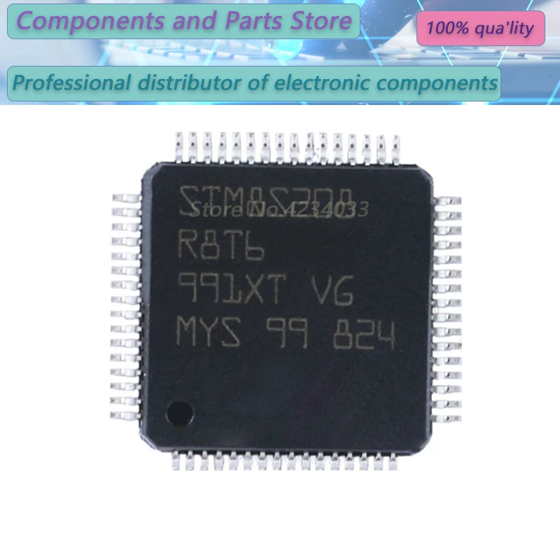 

1PCS STM8S208R8T6 STM8S208R8 STM8S20 QFP64 new100% STM8 S208R8T6