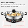 220V Large Capacity No Coating Stainless Steel Pancake Maker Non-stick Pan Multi-functional Electric Skillets,5.5CM Deep Pot 5