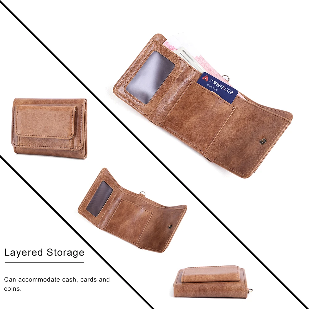 Women luxury Wallet new cowhide short  leather coin purse leather lady Card holder multi-card rfid Passport Money clip
