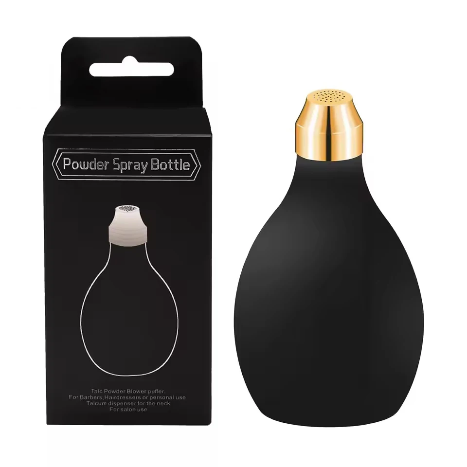 Powder Spray Bottle Barber Powder Hair Fibers Spray Applicator Refillable Spray Pump Dispenser Rubber Container Salon Supplies