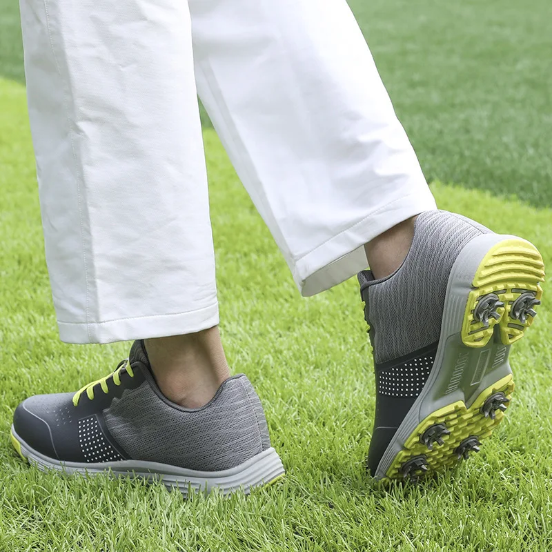 Zapatos de Golf impermeables para hombre, zapatillas clásicas de entrenamiento deportivo al aire libre, sin clavos, talla grande 13 14