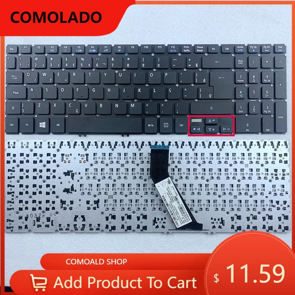

Бразильская Клавиатура для ноутбука ACER Aspire V5-572 V5-572G V5-572P V5-572PG V5-573 V5-573G V5-573P BR