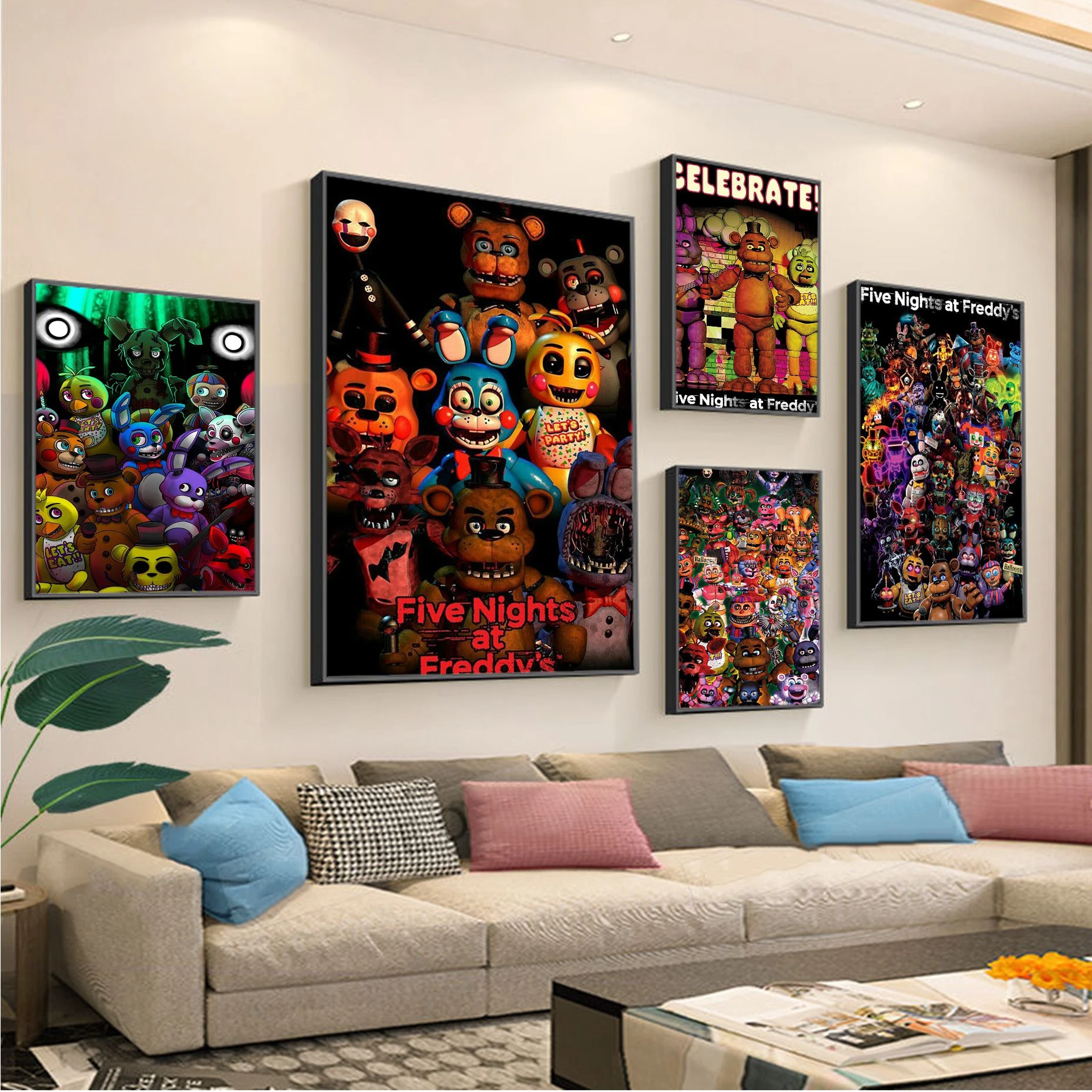 Fnaf Five nights At Freddys Anime Posters Sticky Whitepaper Prints ...