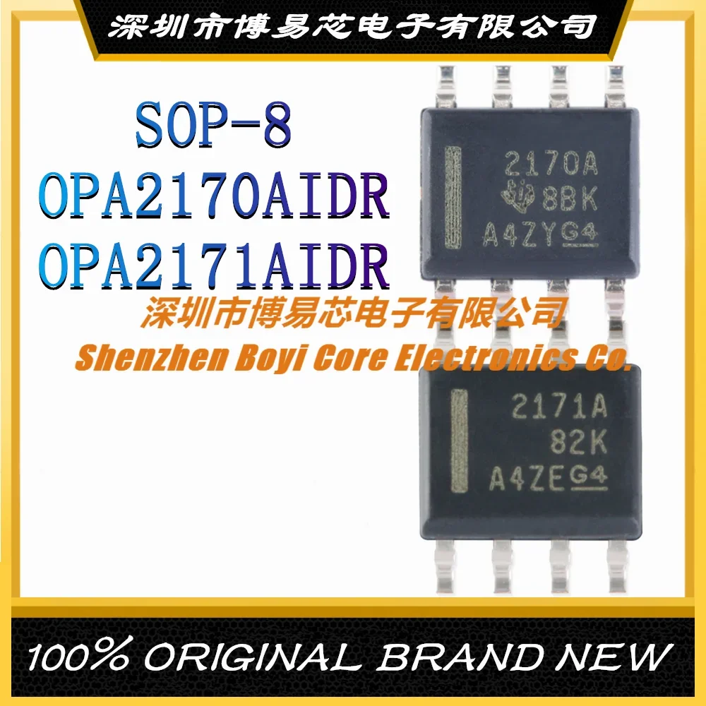 OPA2170AIDR Screen Printing 2170A OPA2171AIDR 2171A SOP8 New Original Positive Operational Amplifier Chip IC 5 100 pcs lot new pca9535ahf 128 screen print 535a package hwqfn 24 i o extender original ic chip