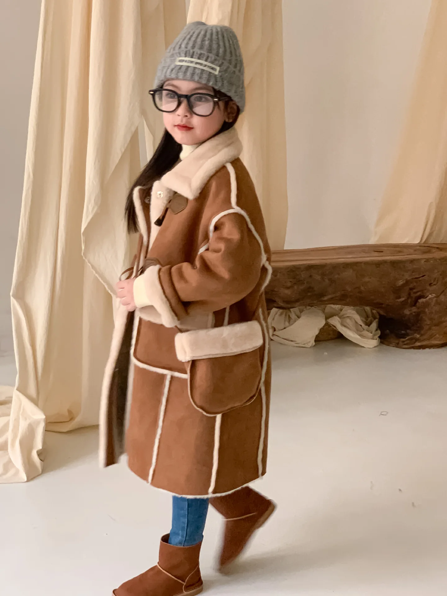 Girls Coat New Winter Thickened Long Coat - Uniqwear