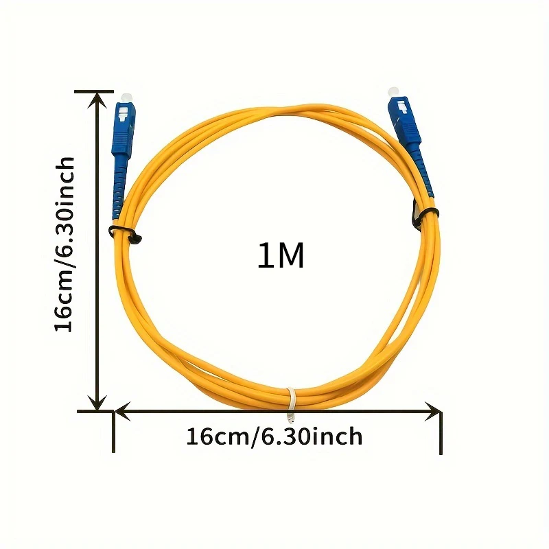 Fibra Optica 1M/2M/3M/5M/10M Single Mode SC/UPC -SC/UPC FTTH Indoor Fiber Optic Cable Extension Cord With Free SC Adapter