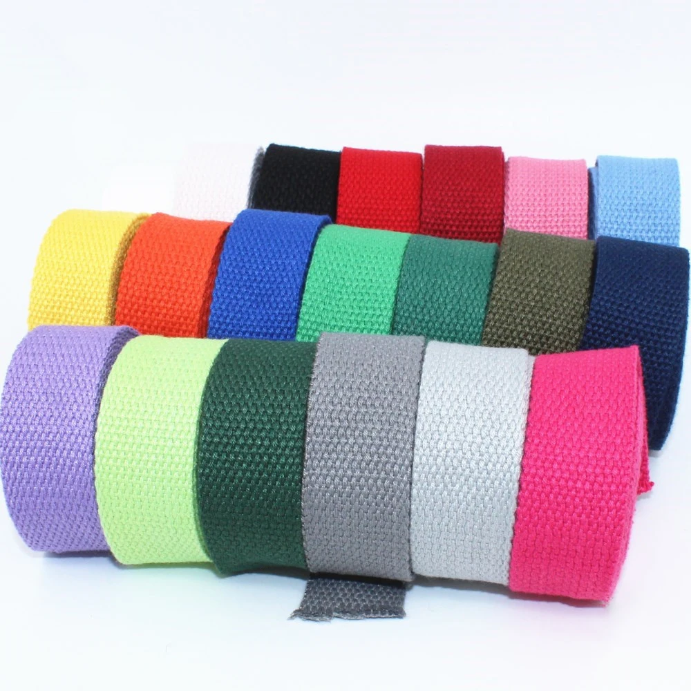 Chainho,Solid Color Backpack Strap,High Tenacity,Polyester/Cotton Canvas Webbings,DIY For Bags Garments,Shoes,5 Yards,Width 20mm