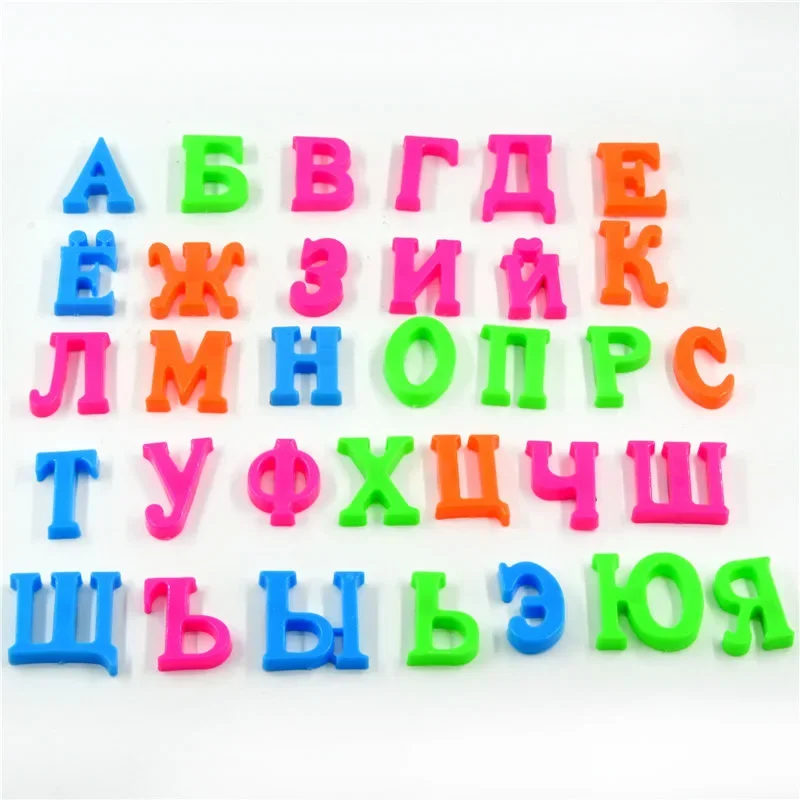 Russian Letters Fridge Magnets Baby Early Childhood Colored Non-toxic and Tasteless Infant Russia Toys Educational Gift  2.5-4CM 6