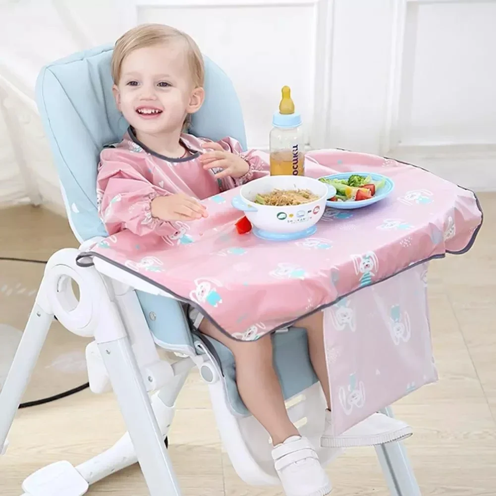 Anti-dirty Baby Dining Table Mat Integrated Dining Chair Baby Gown Easy-care Water And Oil Repellent Stain Repellent Dining Mat