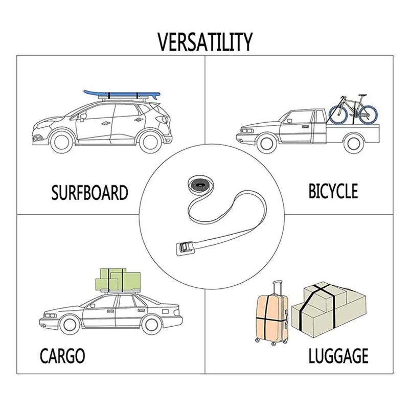 2pcs 2/3/4/5m*2.5cm Tie Down Strap Strong Ratchet Belt Luggage Bag Cargo Lashing Metal Buckle cargo tie down strap