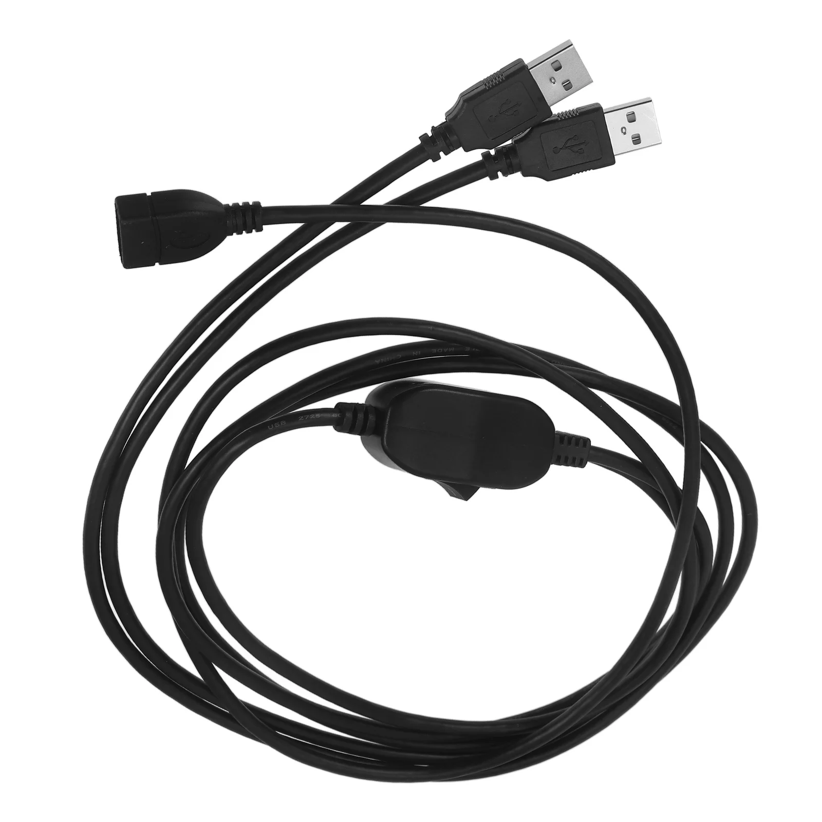 컴퓨터 전원 공급 장치 프린터 공유 라인 USB 액세서리 어댑터 변환, 케이블 노트북용 컨버터 2 개