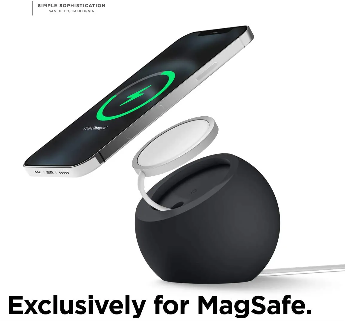 For MagSafe Desk Ball Shape Magnetic Silicone Charging Holder For iPhone 15 Pro Max Magsafe Wireless Charger Dock Station Stand
