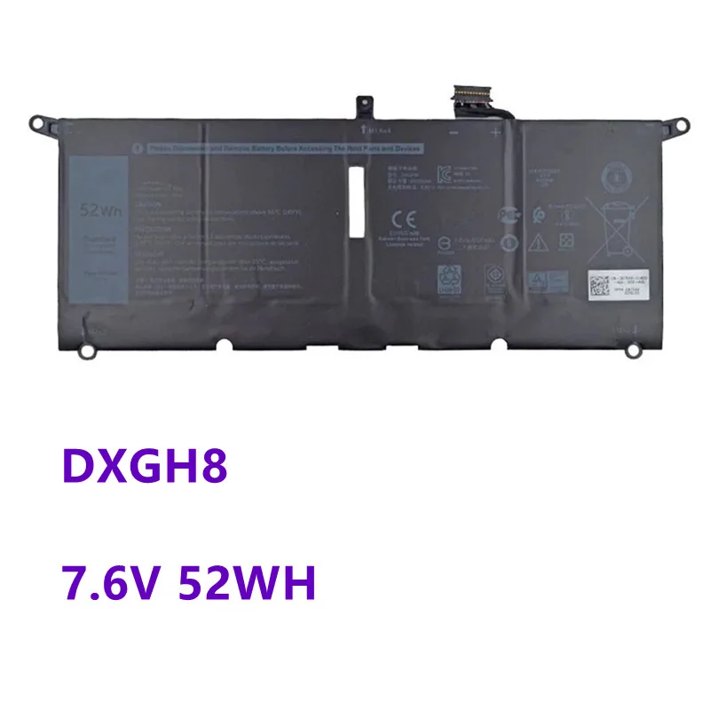 Batteria Per Laptop 7.6V 52Wh/6842Mah Dxgh8 Per Dell Xps 13 9380 9370 7390 Per Dell Inspiron 7390 2-In-1 7490 G8Vcf 0 H754V P82G
