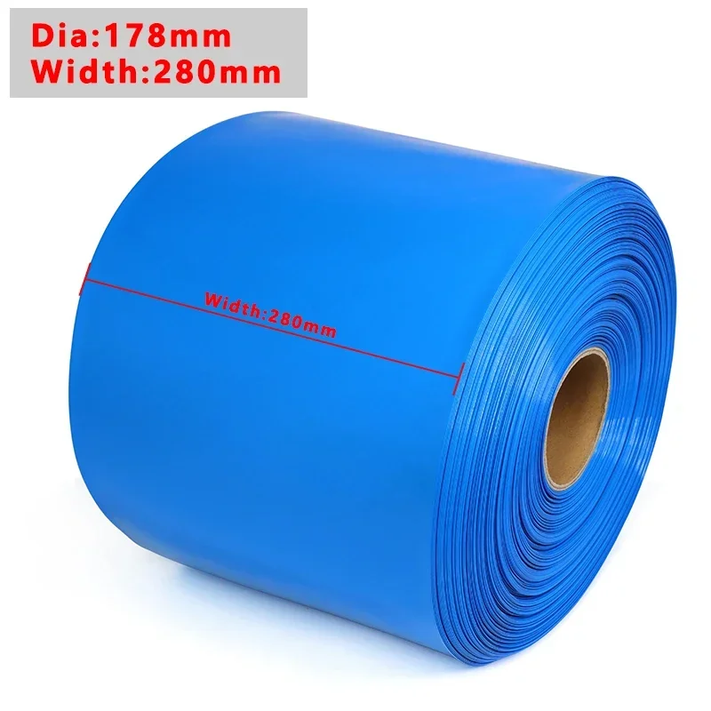 

1/5/10m PVC Heat Shrink Tube Insulated Film Wrap Protection Case Wire Cable Sleeve Lithium Battery 18650 Pack Width 280mm