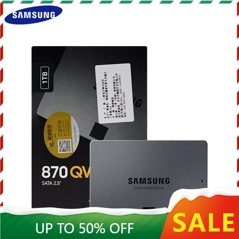 

SAMSUNG SSD 870 QVO 1TB 2TB 4TB 8T SATA 3 Internal Solid State Disk HDD Hard Drive Laptop Desktop PC TLC Hard Drive original 2.5