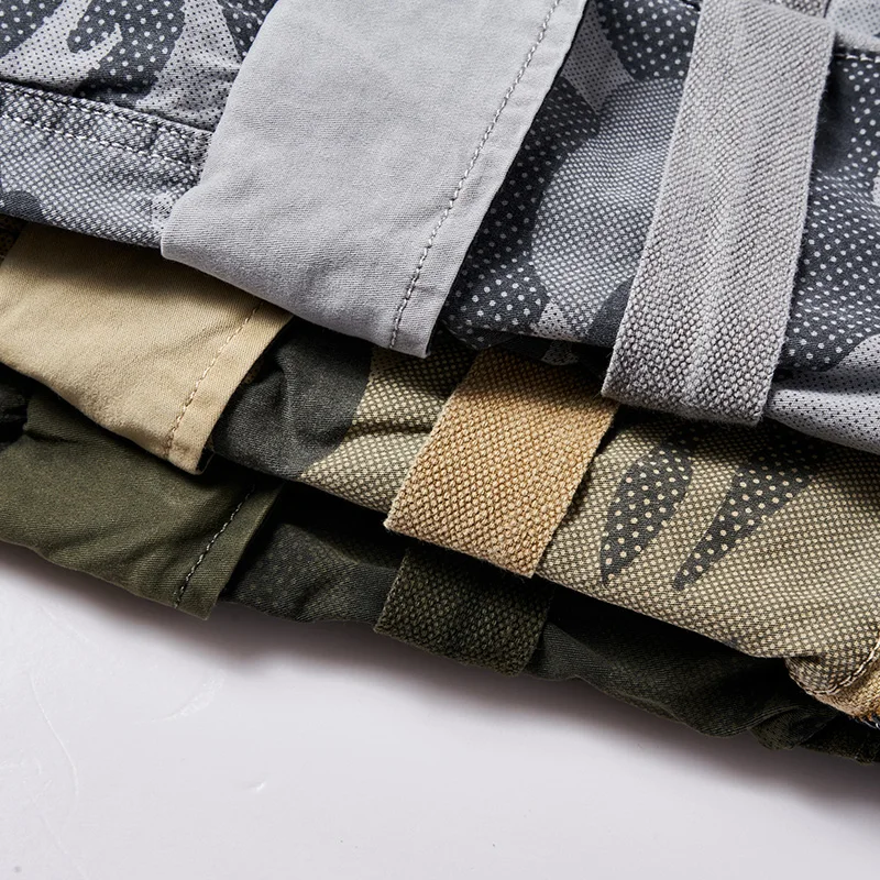 CAAYU Shorts Mens Summer Cotton Y2K Cargo Camouflage Shorts Mens Japan Harajuku Fashion Clothing Casual Jogger Male Short Pants