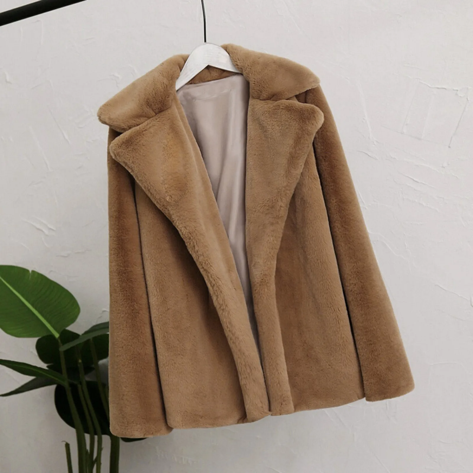 

Women Winter Fashion Cardigan h Coat Thicken Warm Solid Overcoat Outercoat Zip Fleece Jacket Apparel
