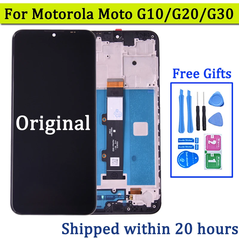 Original For Motorola Moto G10 G20  LCD Display Touch Screen Digitizer For Moto G30 XT2128-1 XT2129-1 LCD Display Replacement