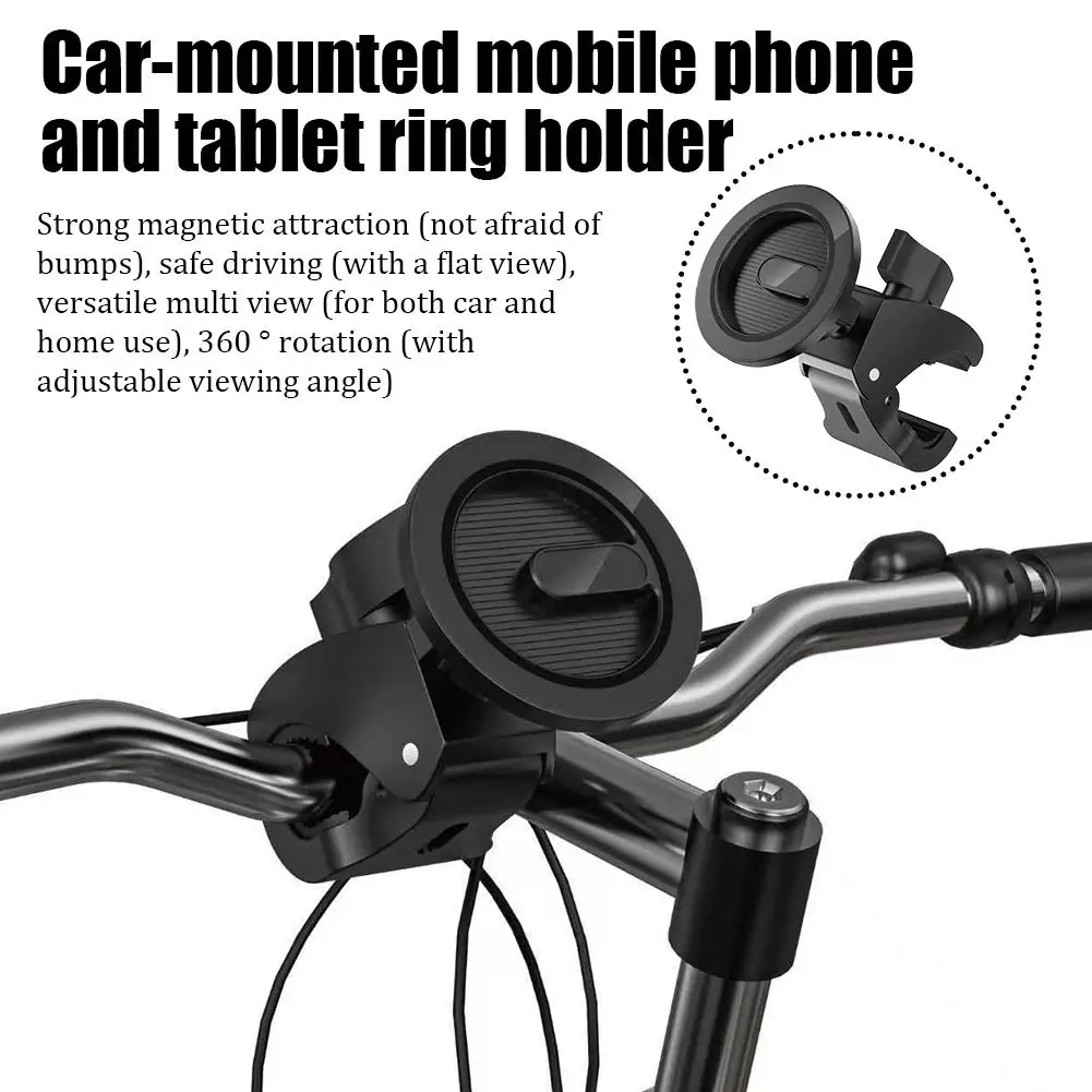 Magnetic Bike Phone Holder - Removable GPS Handlebar Mount for Bicycles, Electric Scooters, and Motorcycles